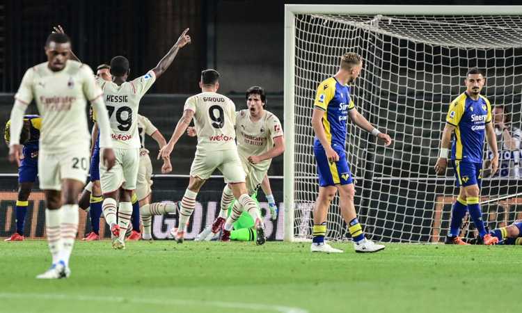Il Milan sbanca Verona e risponde all'Inter: 3-1 in rimonta con doppio Tonali, Pioli a 4 punti dallo scudetto