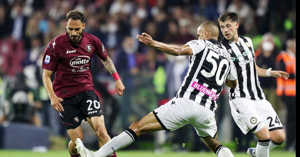 Salernitana Udinese, ¿el caso Benzi?  Amarilla en la cuenta, riesgo 3-0 en la mesa